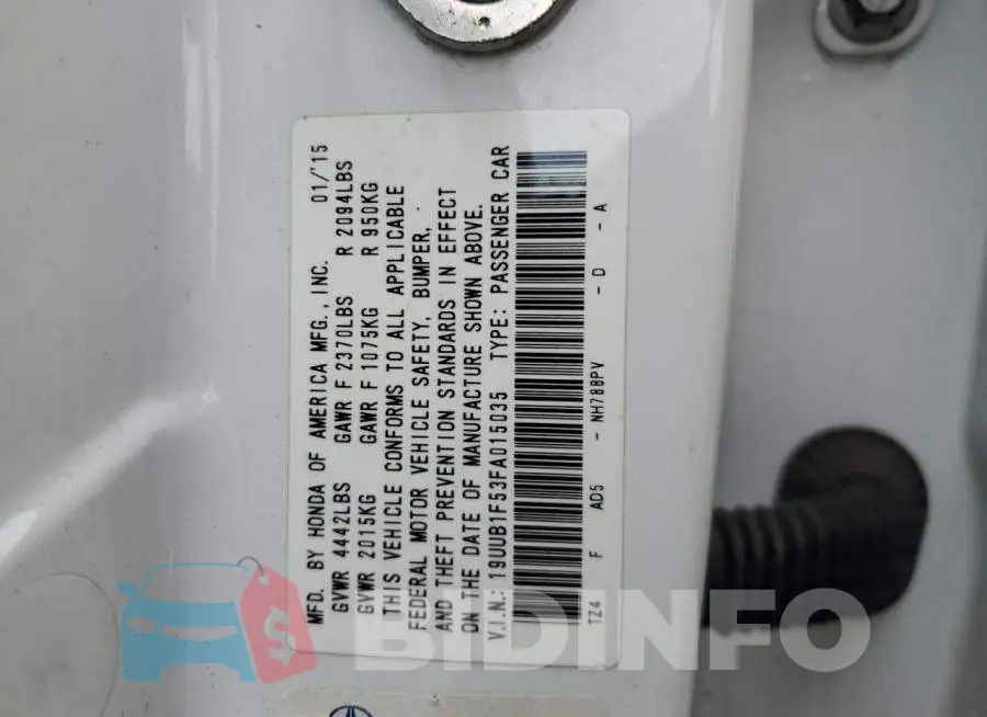 19UUB1F53FA015035 Photo# 12