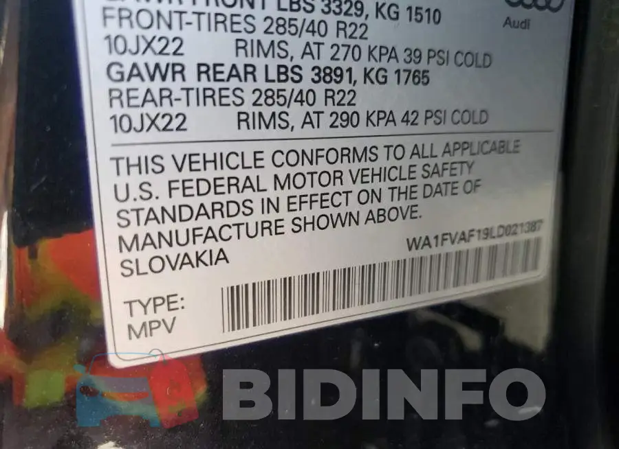 WA1FVAF19LD021387 Photo# 10