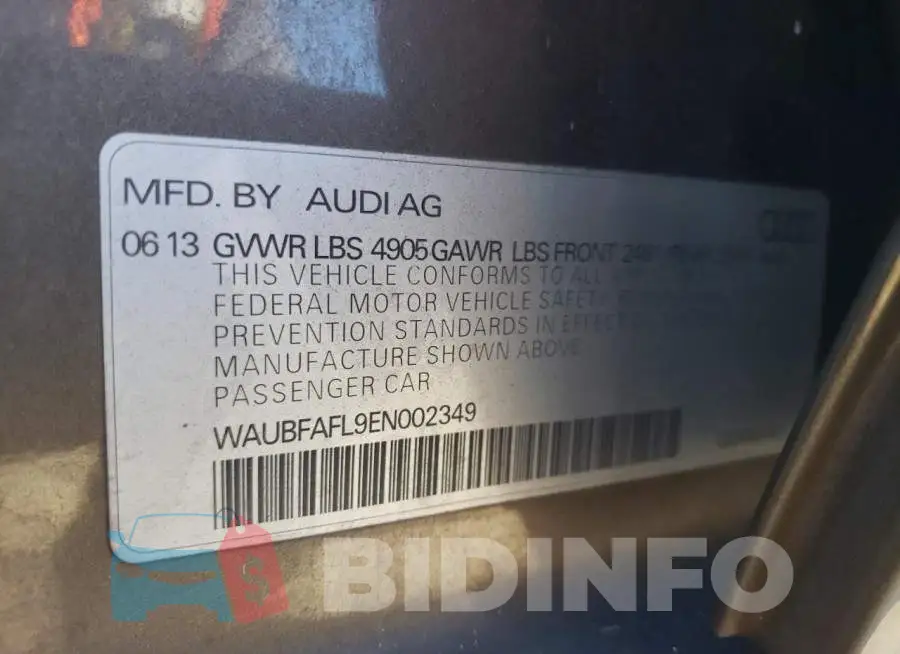 WAUBFAFL9EN002349 Photo# 12