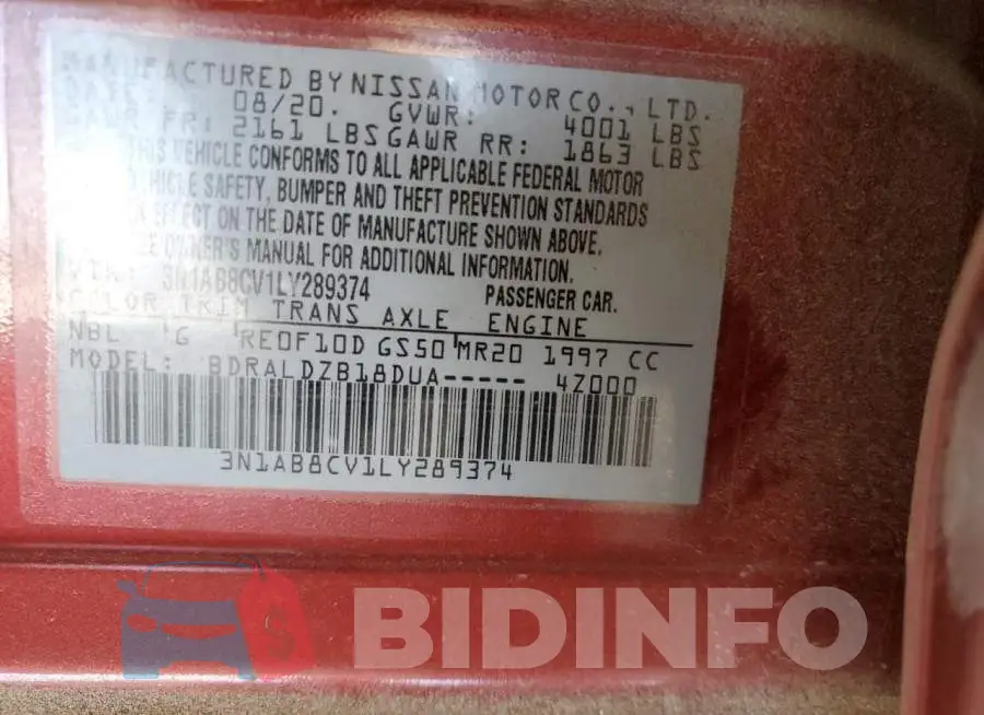 3N1AB8CV1LY289374 Photo# 10