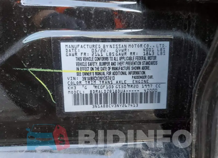 3N1AB8CV3NY267413 Photo# 12