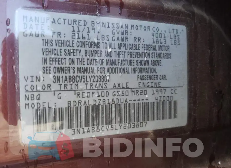 3N1AB8CV5LY203807 Photo# 10