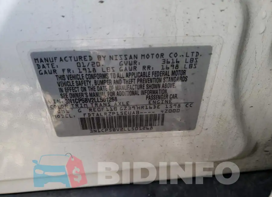 3N1CP5BV2LL501268 Photo# 13