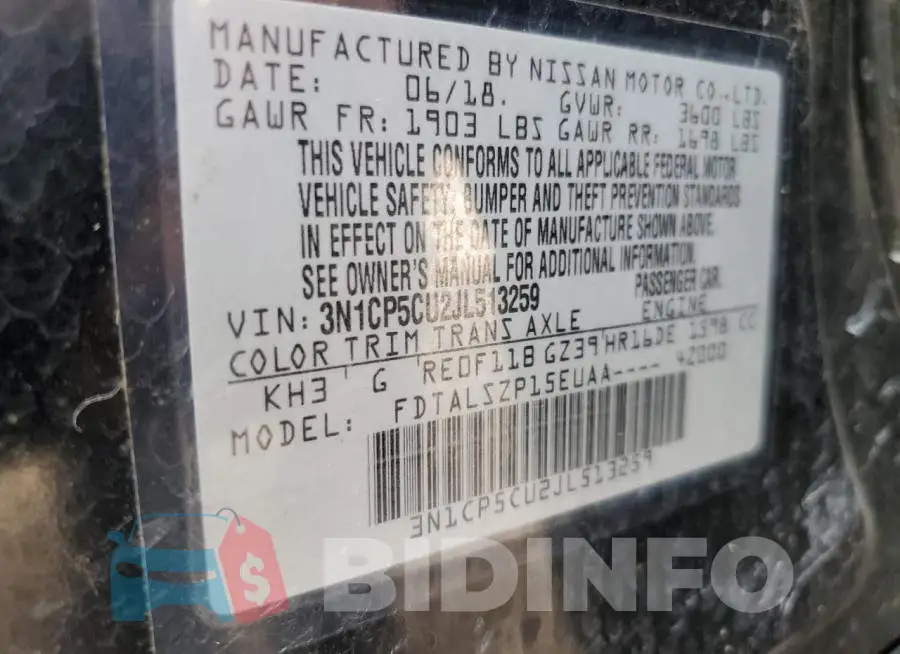 3N1CP5CU2JL513259 Photo# 12