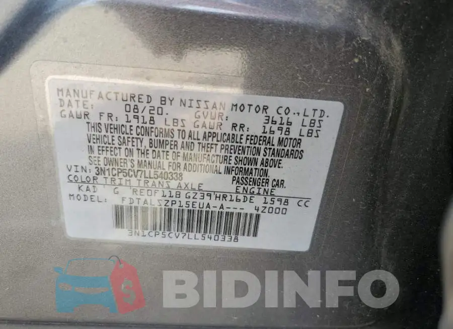 3N1CP5CV7LL540338 Photo# 10