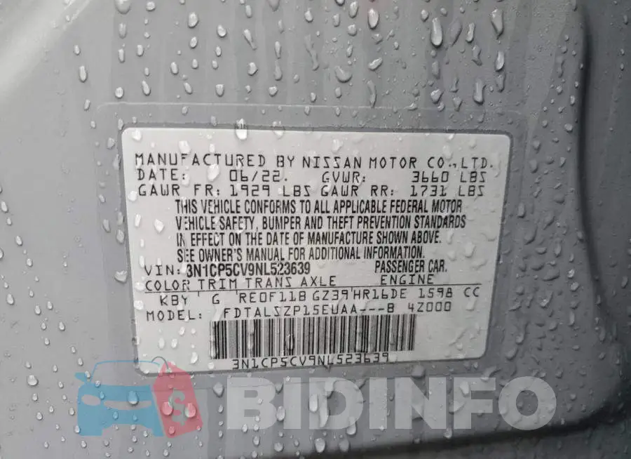 3N1CP5CV9NL523639 Photo# 13
