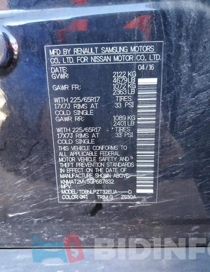 KNMAT2MV5GP687832 Photo# 10