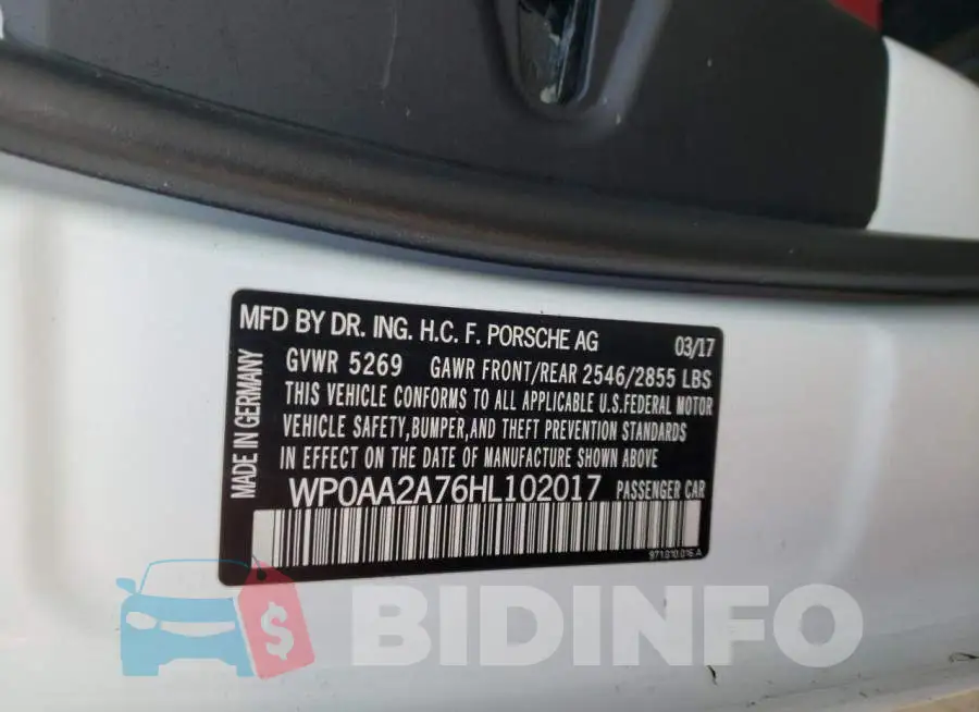WP0AA2A76HL102017 Photo# 12