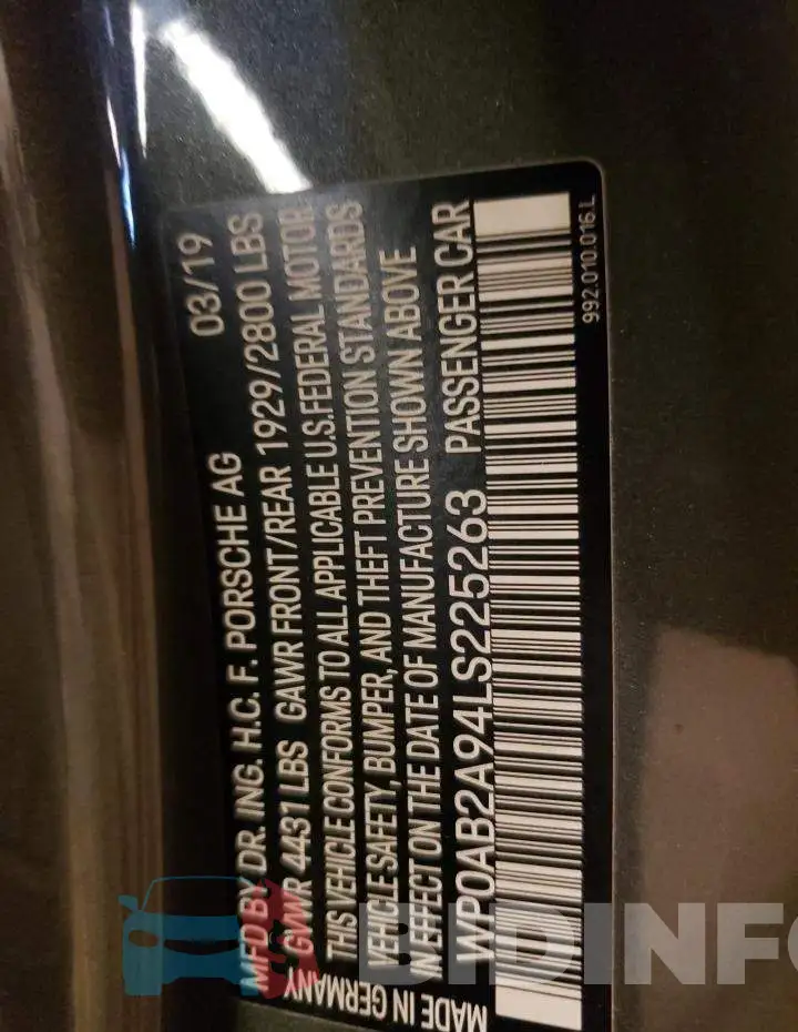WP0AB2A94LS225263 Photo# 10