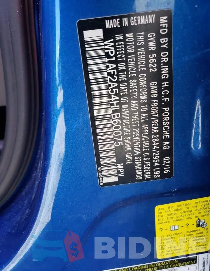 WP1AF2A54HLB60075 Photo# 10