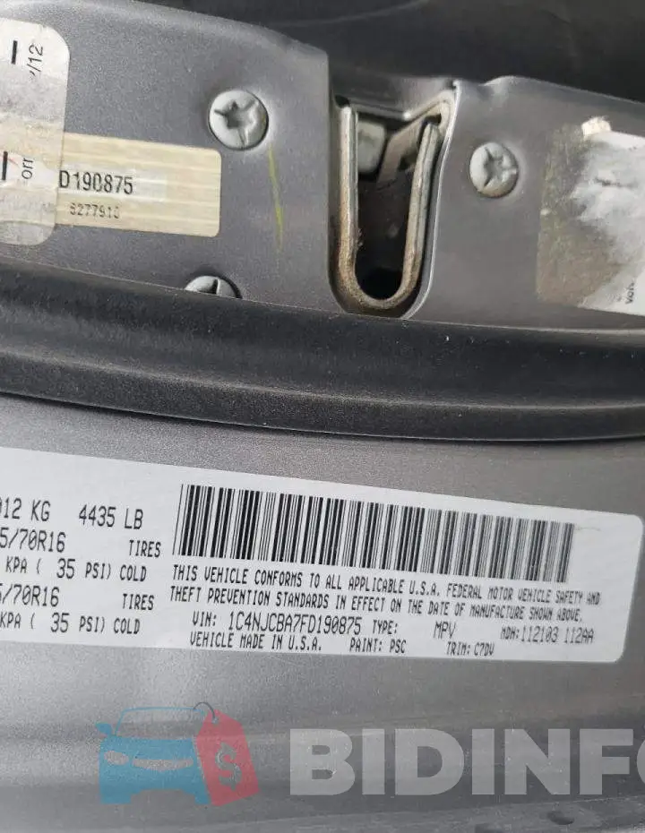 1C4NJCBA7FD190875 Photo# 10