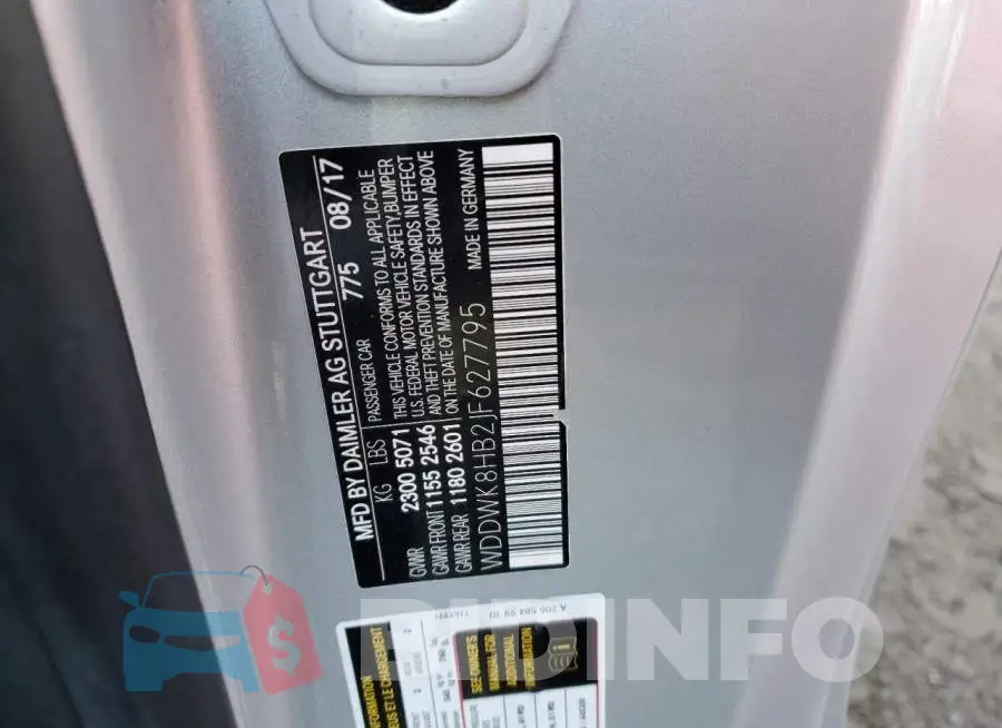 WDDWK8HB2JF627795 Photo# 12