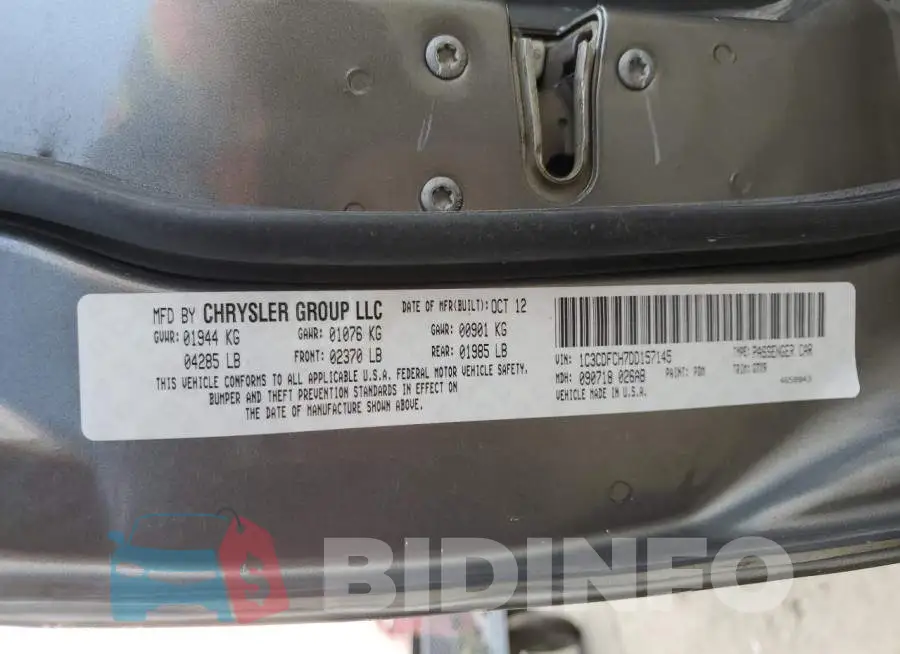 1C3CDFCH7DD157145 Photo# 12
