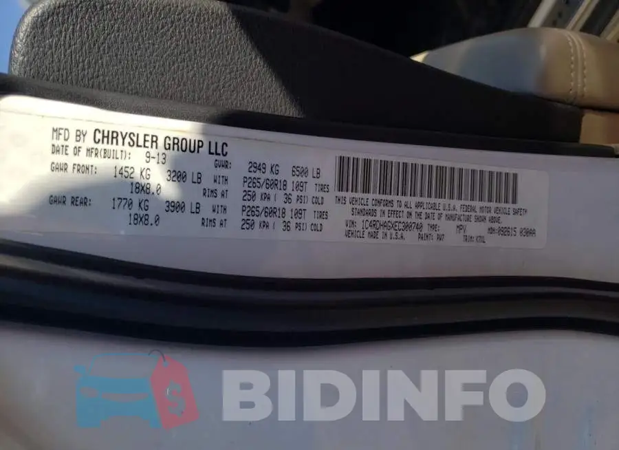 1C4RDHAGXEC300740 Photo# 14