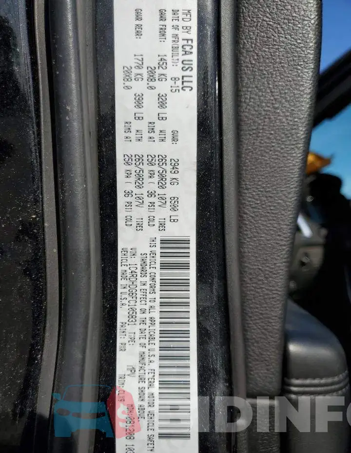 1C4RDHDG6FC105831 Photo# 13