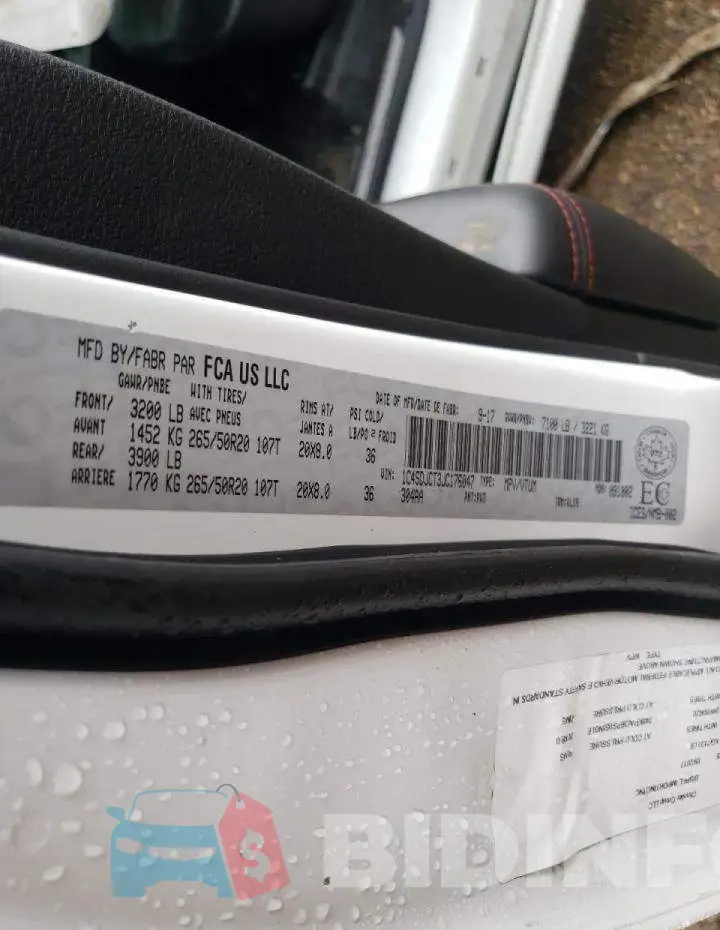 1C4SDJCT3JC176047 Photo# 10