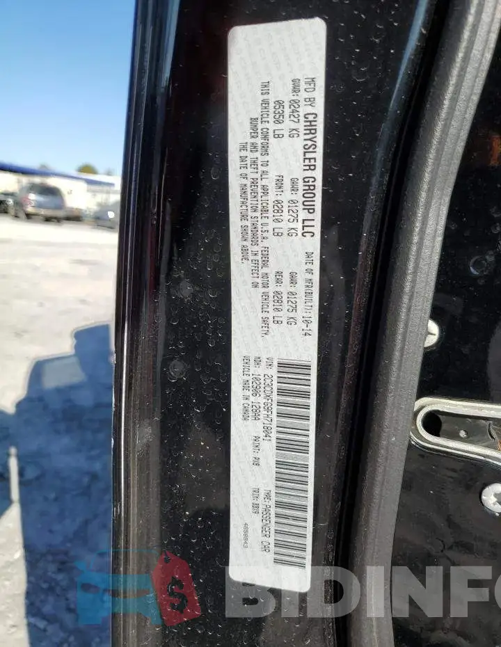 2C3CDXFG9FH718041 Photo# 10