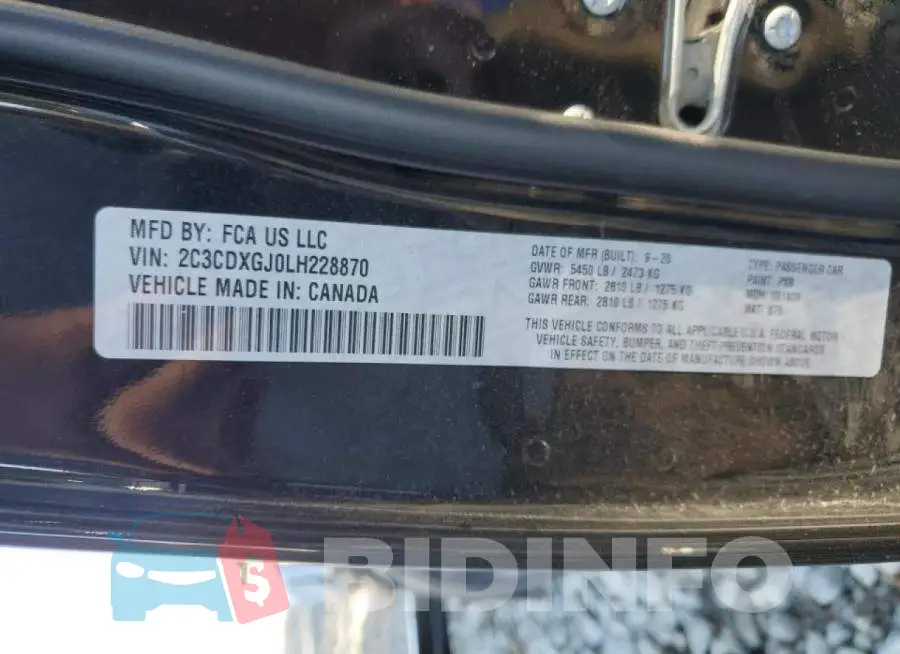 2C3CDXGJ0LH228870 Photo# 10