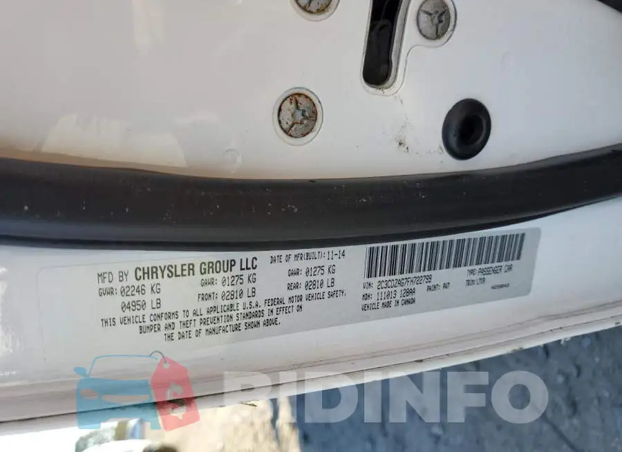 2C3CDZAG7FH722799 Photo# 10