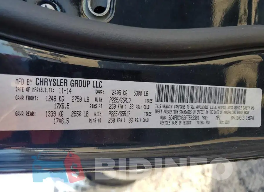 3C4PDCAB2FT583381 Photo# 14