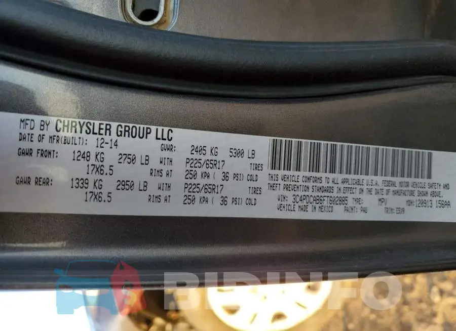 3C4PDCAB6FT602885 Photo# 13