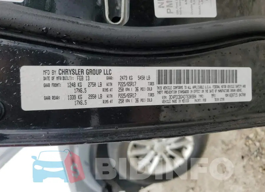 3C4PDCBG4DT630384 Photo# 13