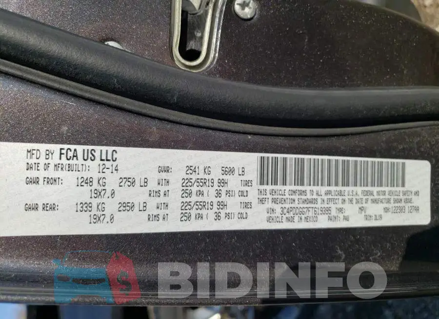 3C4PDDGG7FT619395 Photo# 10