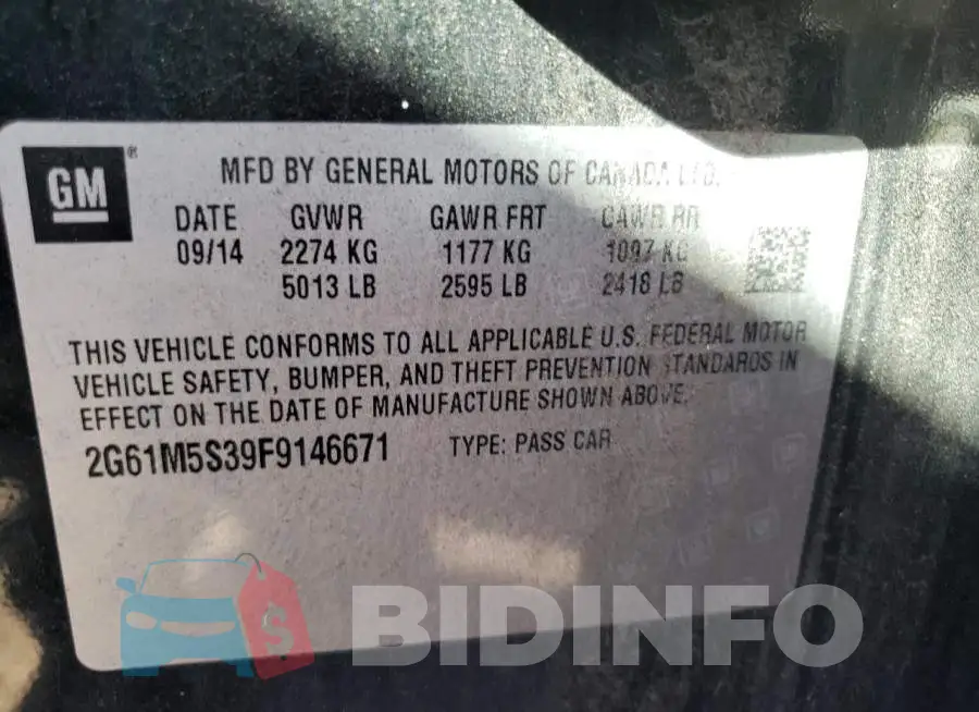 2G61M5S39F9146671 Photo# 10