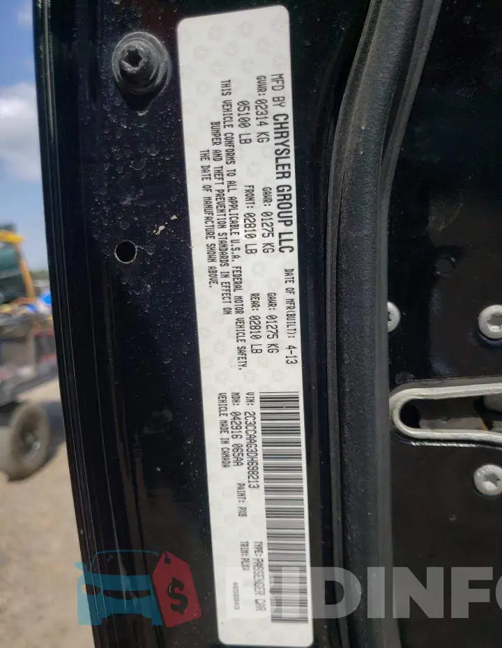 2C3CCAAG3DH698213 Photo# 10