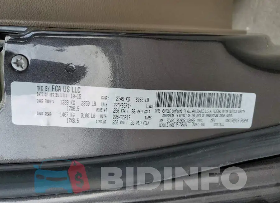 2C4RC1BG9GR142085 Photo# 10