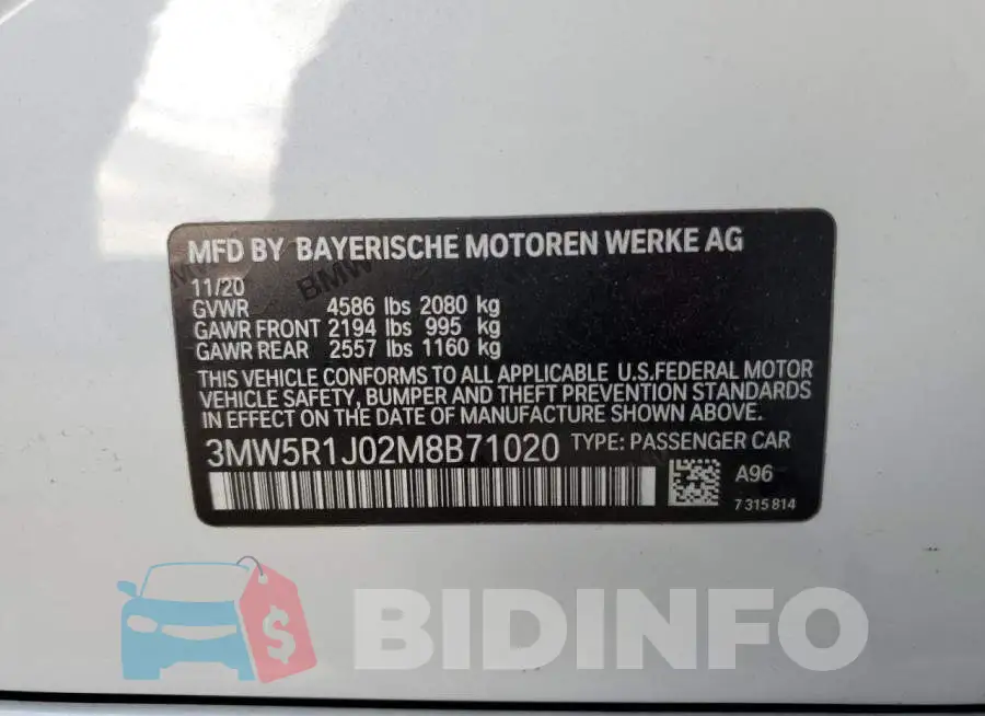 3MW5R1J02M8B71020 Photo# 10