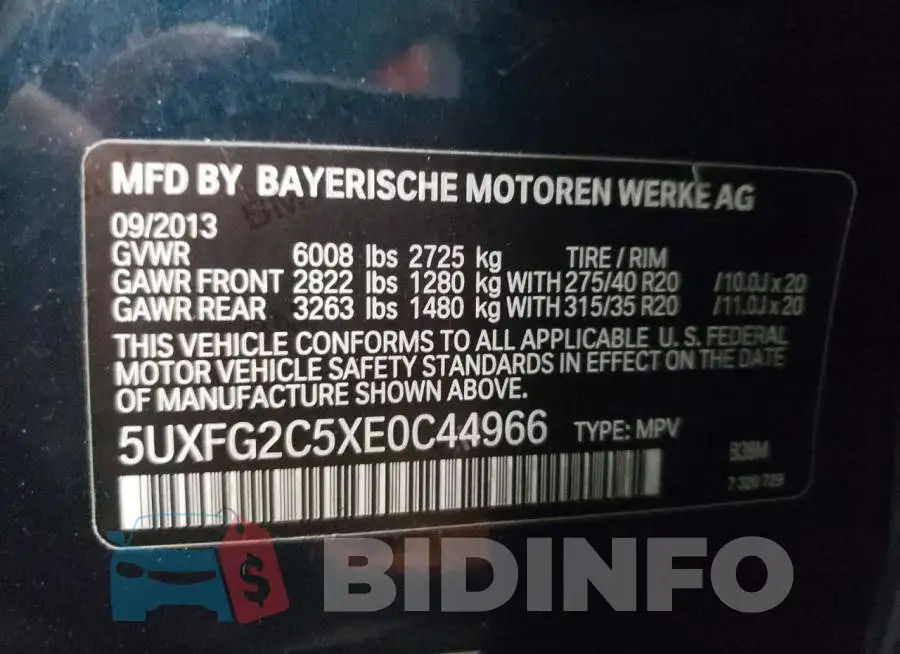 5UXFG2C5XE0C44966 Photo# 13