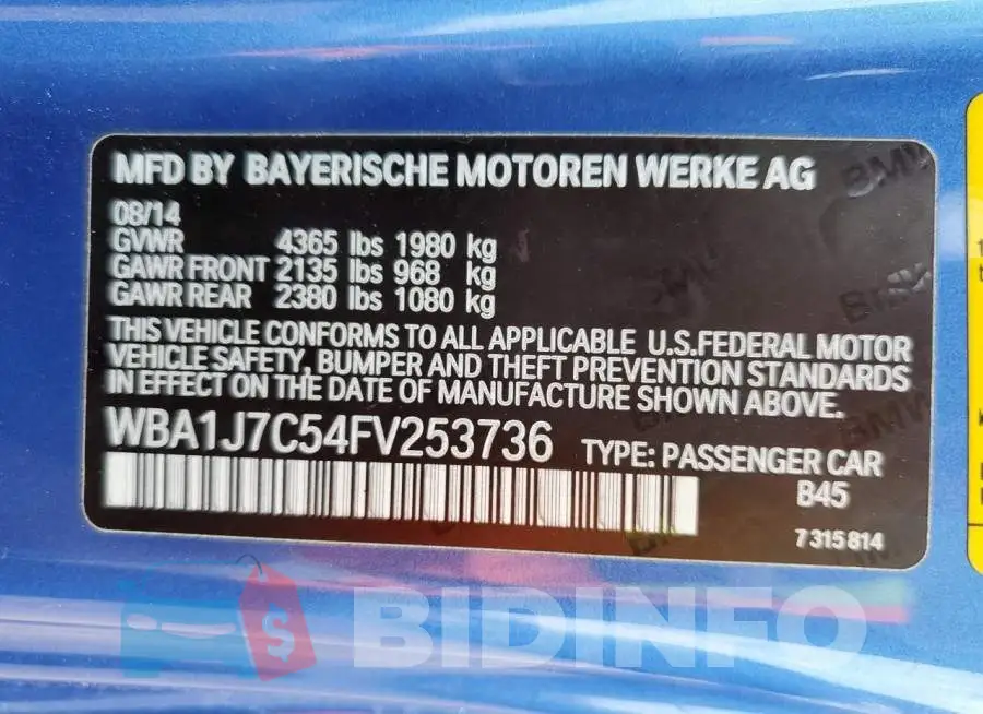 WBA1J7C54FV253736 Photo# 12