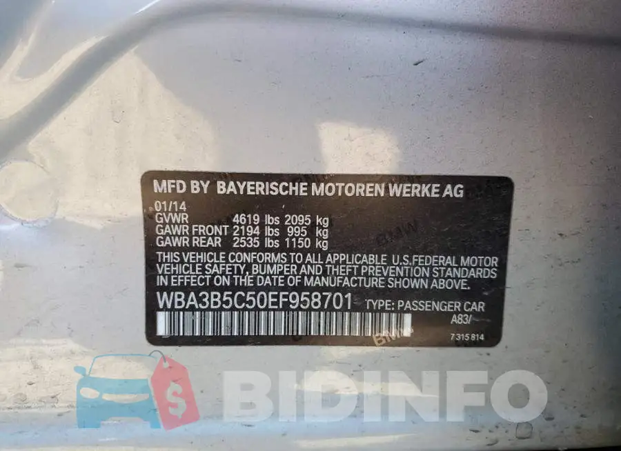 WBA3B5C50EF958701 Photo# 10