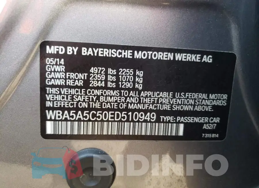 WBA5A5C50ED510949 Photo# 12