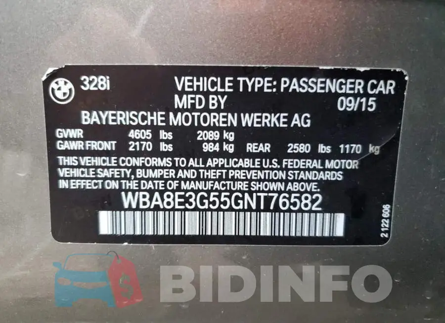 WBA8E3G55GNT76582 Photo# 10