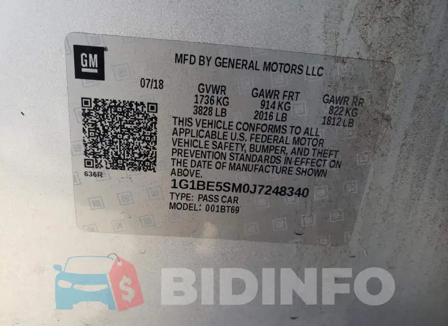 1G1BE5SM0J7248340 Photo# 13