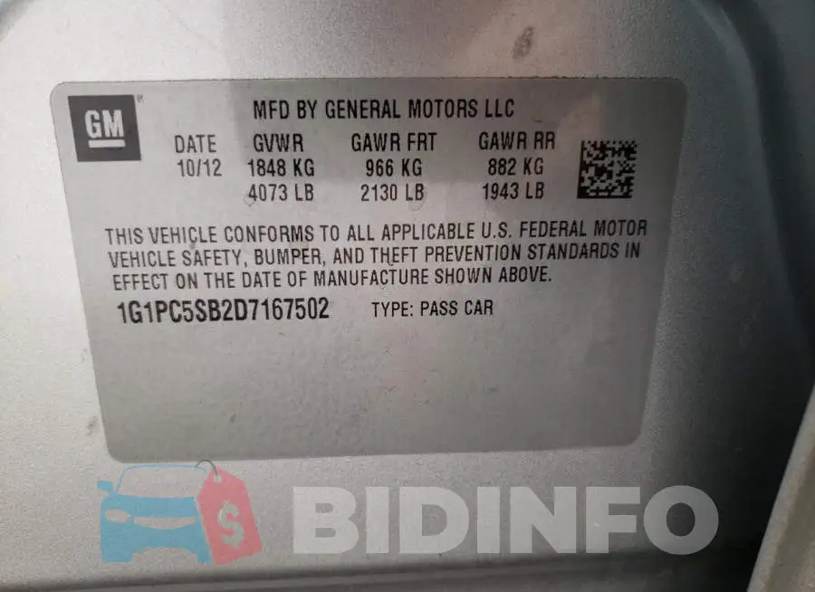 1G1PC5SB2D7167502 Photo# 10