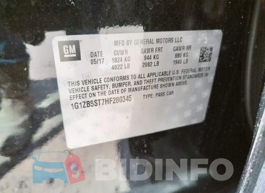 1G1ZB5ST7HF280345 Photo# 10