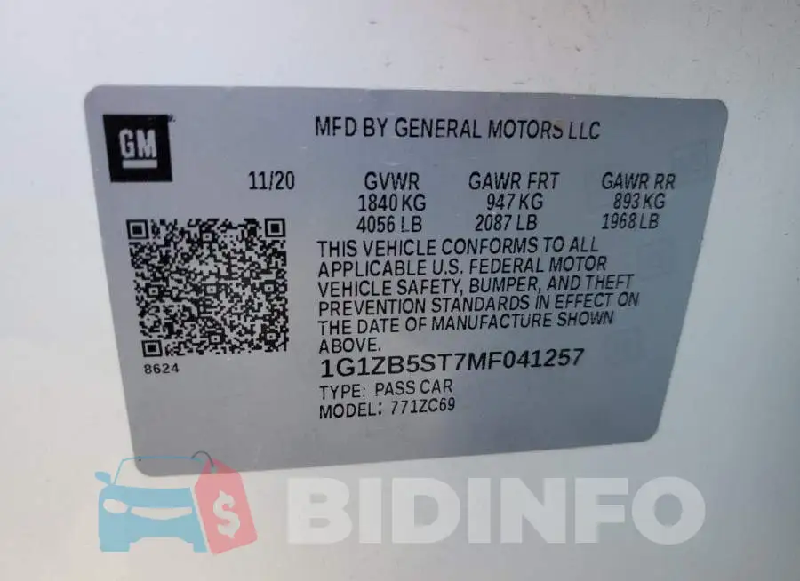 1G1ZB5ST7MF041257 Photo# 10