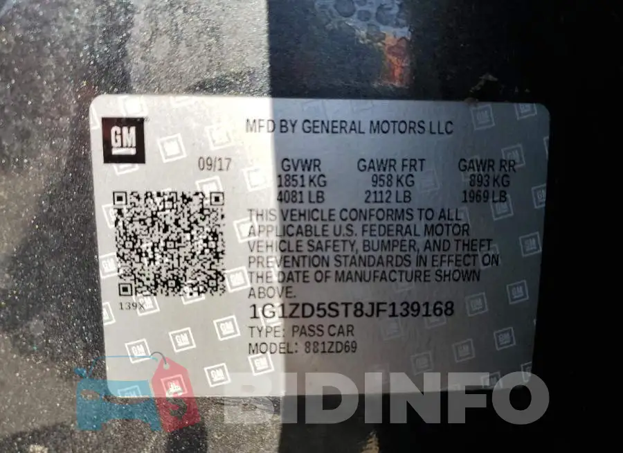 1G1ZD5ST8JF139168 Photo# 10