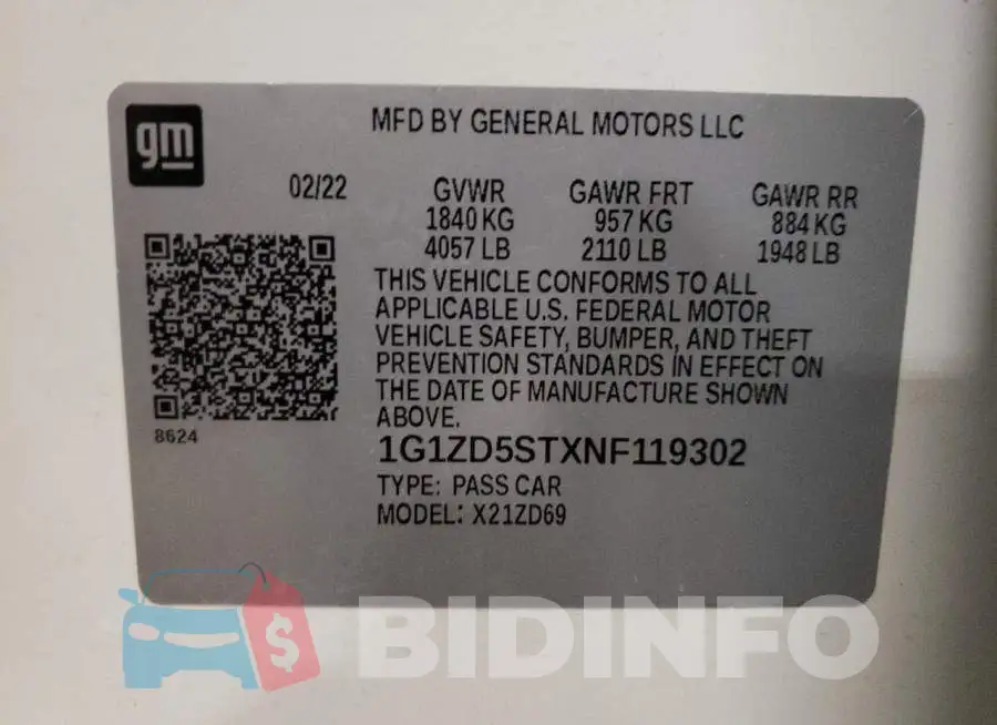 1G1ZD5STXNF119302 Photo# 12