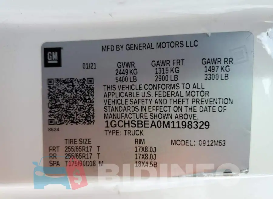 1GCHSBEA0M1198329 Photo# 12