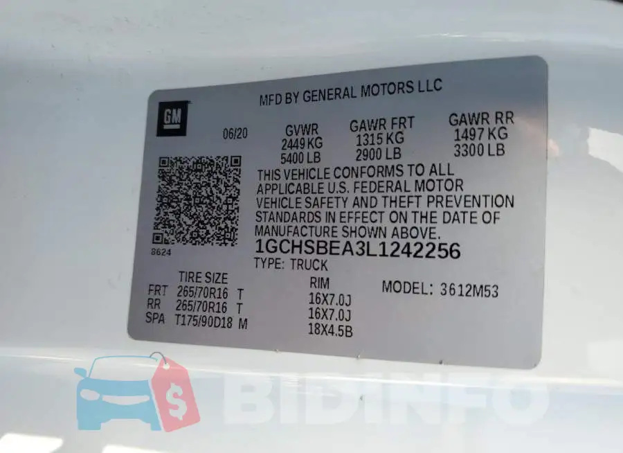 1GCHSBEA3L1242256 Photo# 12