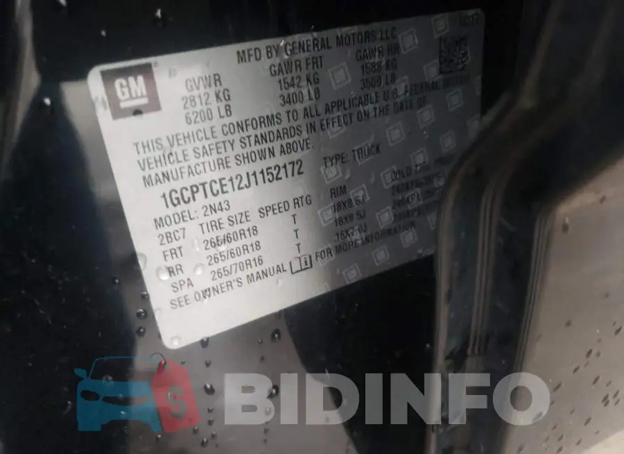 1GCPTCE12J1152172 Photo# 12