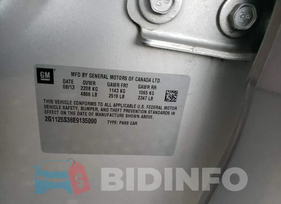 2G1125S38E9135090 Photo# 9
