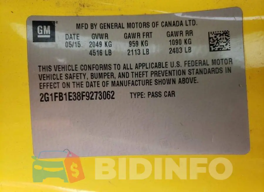2G1FB1E38F9273062 Photo# 12