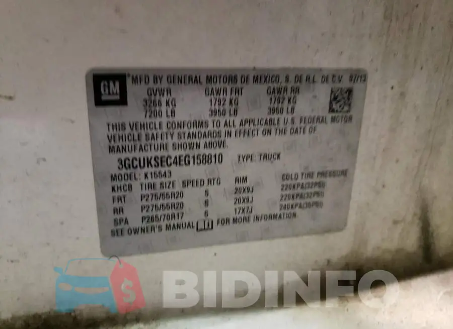 3GCUKSEC4EG158810 Photo# 13