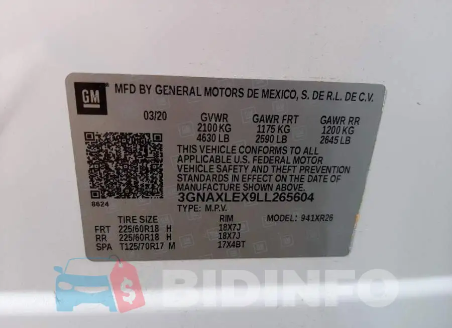 3GNAXLEX9LL265604 Photo# 10