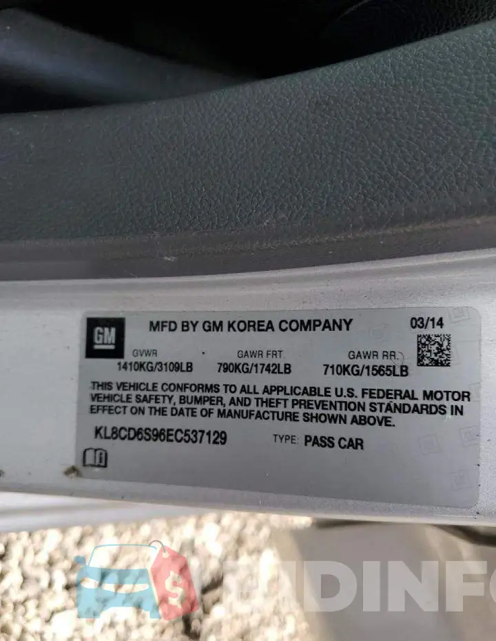 KL8CD6S96EC537129 Photo# 10